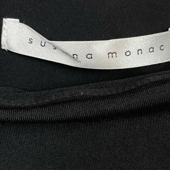 Susana Monaco Square Neck Cap Sleeve Knee Length‎ Dress in Black Size M NWT - Picture 7 of 10